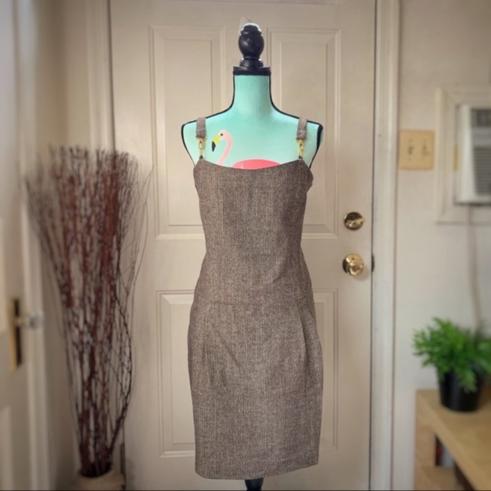 Vertigo Dress . Herringbone pattern